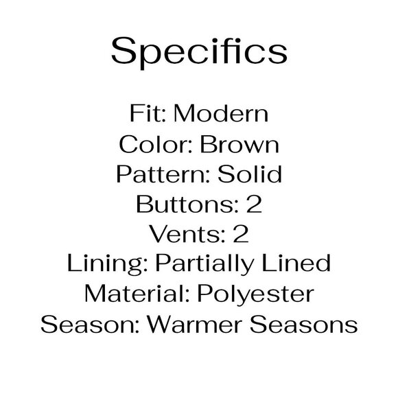 Doppelganger 42R Brown Blazer Sport Coat Jacket 2-Button Solid T879 - Picture 4 of 11